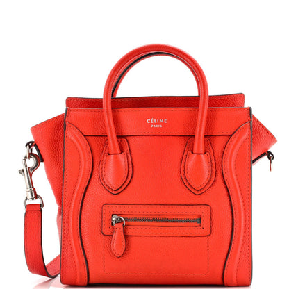 Celine Luggage Bag Grainy Leather Nano