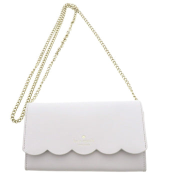 Leather kate spade Chain wallet logo motif Long wallet (with coin pocket)