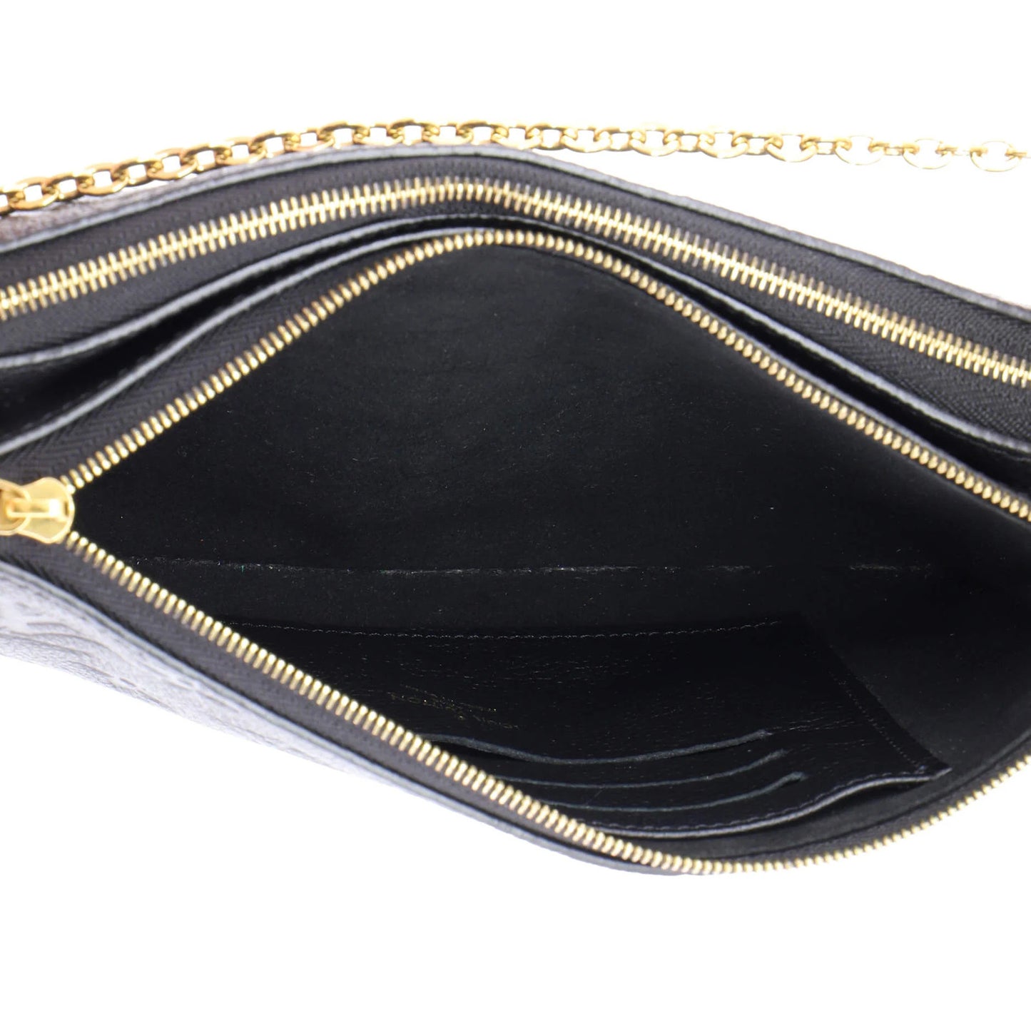 Louis Vuitton Double Zip Pochette Monogram Empreinte Leather