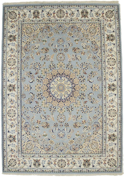 5X7 Ft Handmade Indo-Nain Classic Floral Style