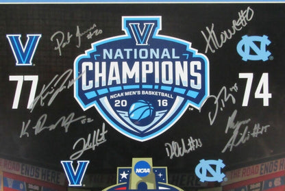 2016 Ncaa Champions Villanova Multi-Signed 16X20 Photo Framed Jsa 147601