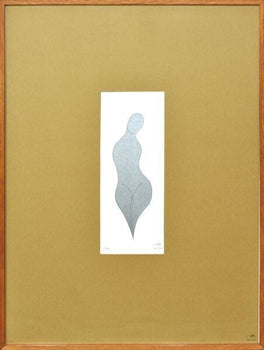 Jean Arp Silk Screen Print Femme Collage Limited To 150 Cardboard 1970