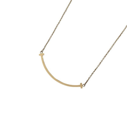 Tiffany & Co. T Smile Small Necklace K18Pg