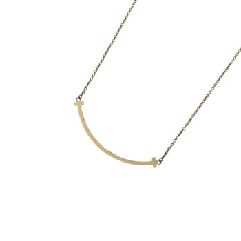 Tiffany & Co. T Smile Small Necklace K18Pg
