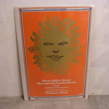 Band Fillmore West Concert Live Poster Bill Graham 1968 WES WILSON Steve Miller