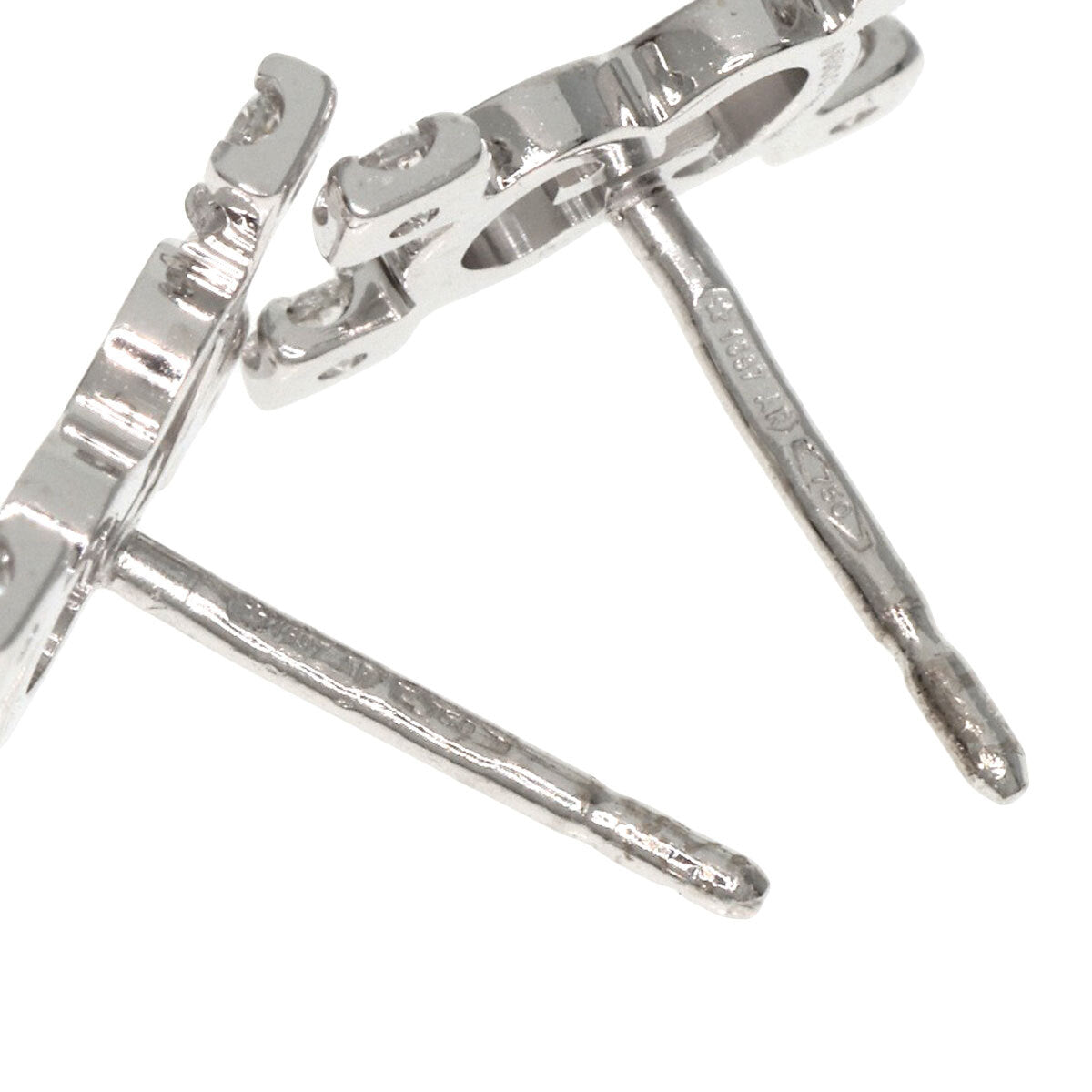 Gucci   Earring Gg Logo Diamond K18 White Gold