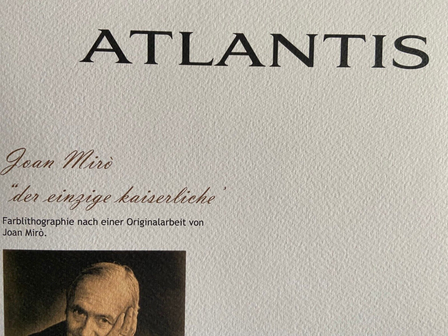 Joan Mir Lithograph Coa Signed Op Numbered In Pencil