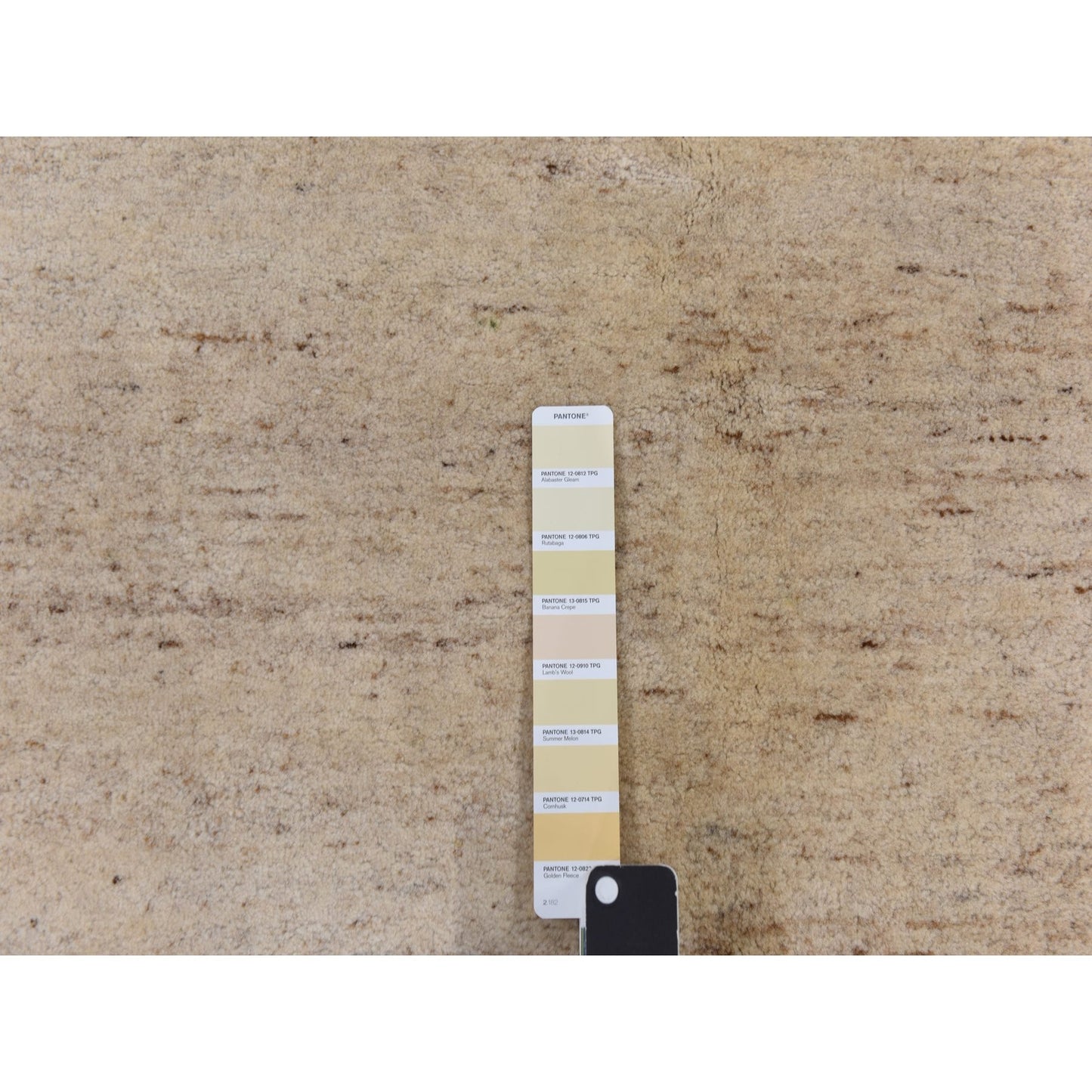 10'X13'2" Linen White Lori Buft Gabbeh Thick 100% Wool Hand Knotted Rug