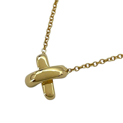 Tiffany & Co. Cross Stitch Necklace Gold 750
