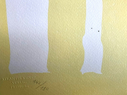 Lucio Fontana Lithograph 1978 Coa Signed Pen