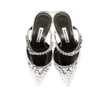 Manolo Blahnik Women'S Lurum Heeled Mules Jacquard 90