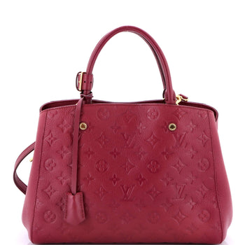 Louis Vuitton Montaigne Handbag Monogram Empreinte Leather Mm