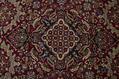 Hand-Knotted Vintage Oriental Rug Classic Floral