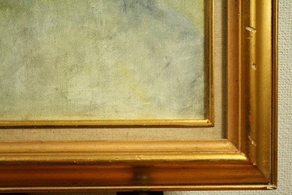 Nicole Bottet (French) Original Oil Painting "No.19" P8, Galerie Nichido Exhibit