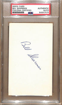 Bill Sharman Hof Autographed 3X5 Index Card Boston Celtics Psa/Dna 178821