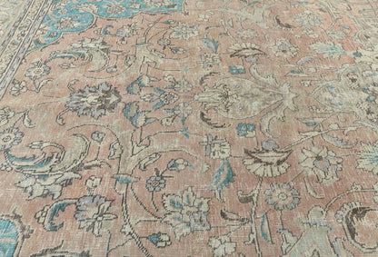 Distressed Semi-Antique Oriental Wool Rug 9X12 Ft