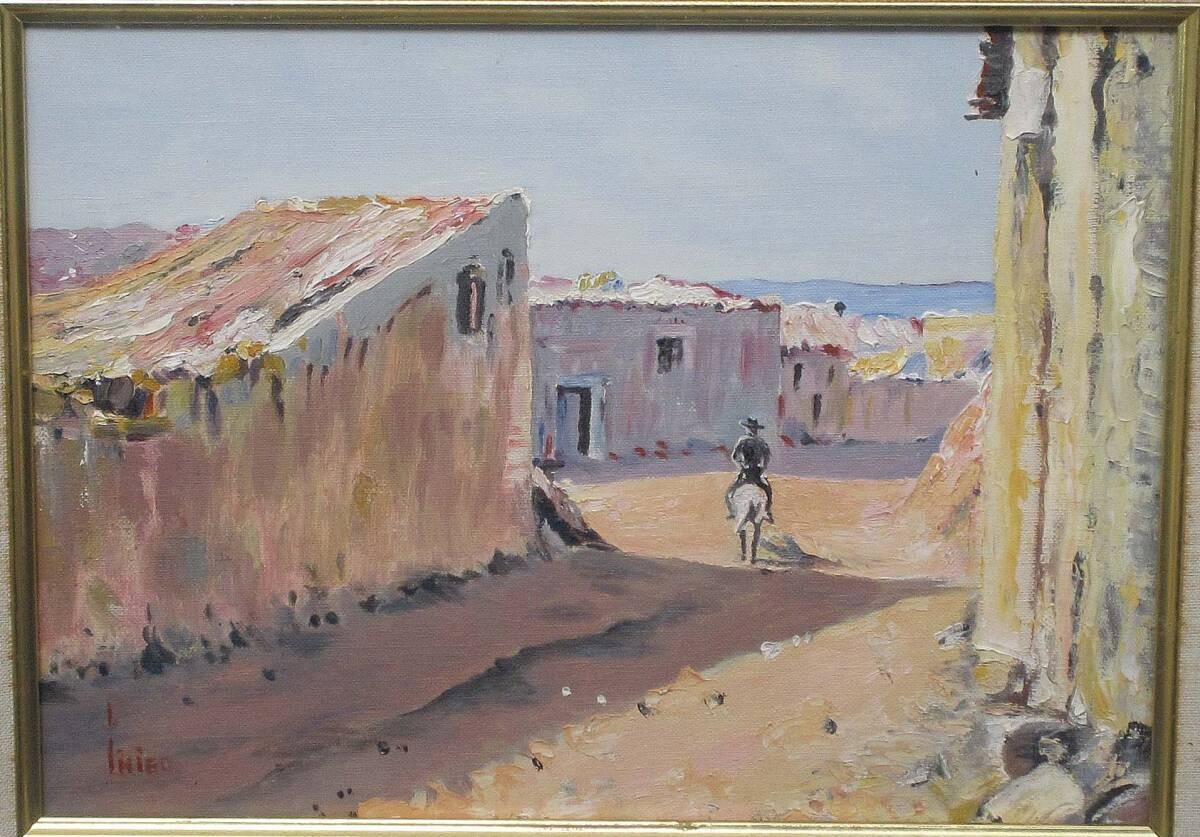 Manuel De Iigo Pueblo Castellano Original Oil Painting Spain Landscape Signed