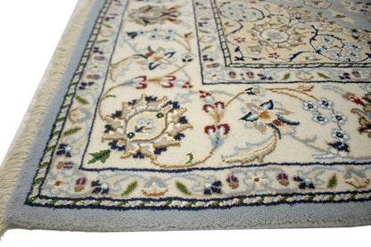5X7 Ft Handmade Indo-Nain Classic Floral Style
