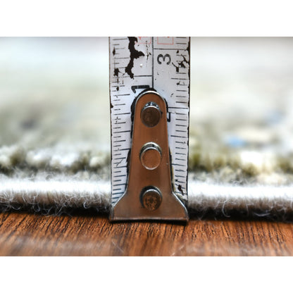 3'10"X6' Taupe Afghan Kashkuli Gabbeh Hand Knotted Hand Spun Wool Rug