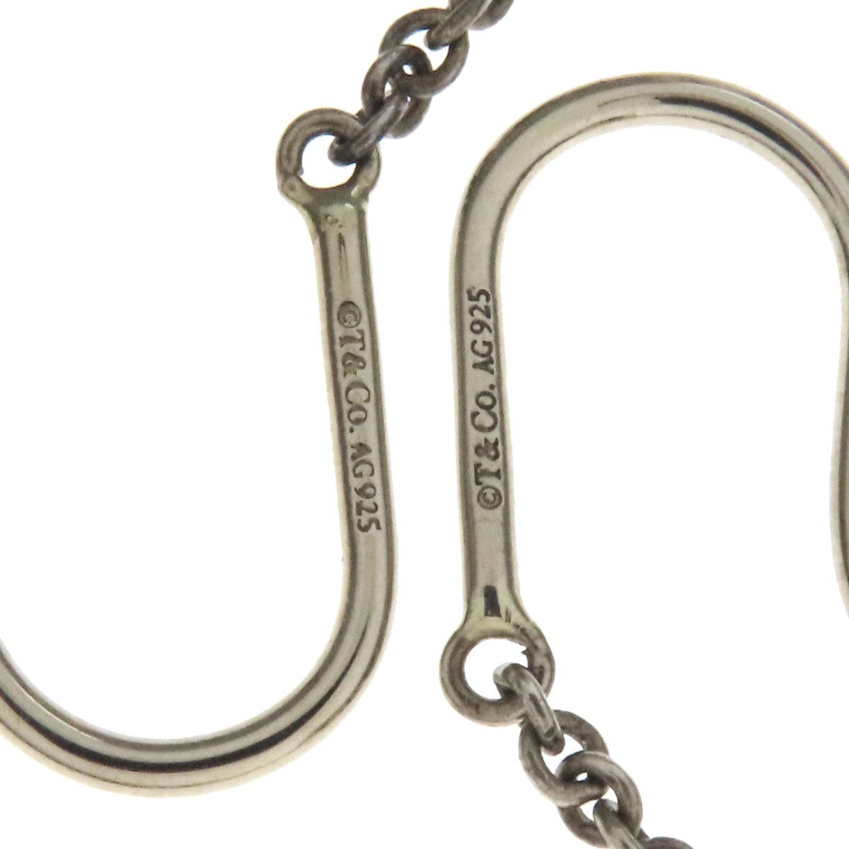 Silver TIFFANY&Co. Hardware ball hook earring