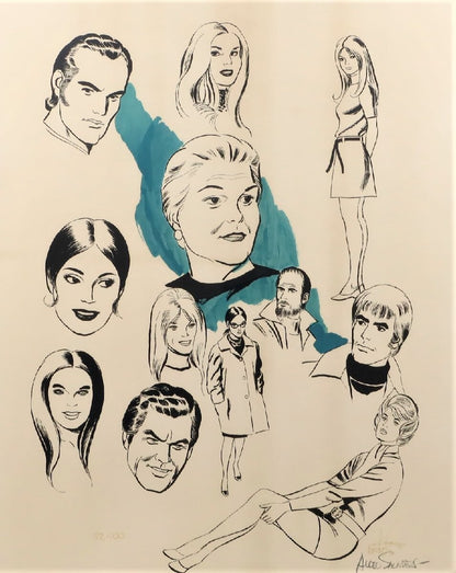 Allen Saunders "Mary Worth" Ed100 Comic Art Print Signed In Pencil Framed