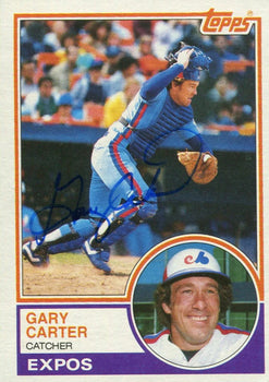 Gary Carter 1983 Topps Autographed Card
