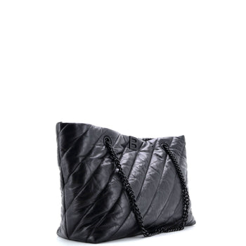 Balenciaga Crush Carry All Chain Tote Quilted Leather Medium