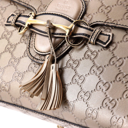 Gucci Emily Chain Flap Bag Guccissima Leather Medium