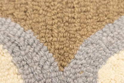 Hand-Tufted Multicolored Trellis Plush Rug Modern