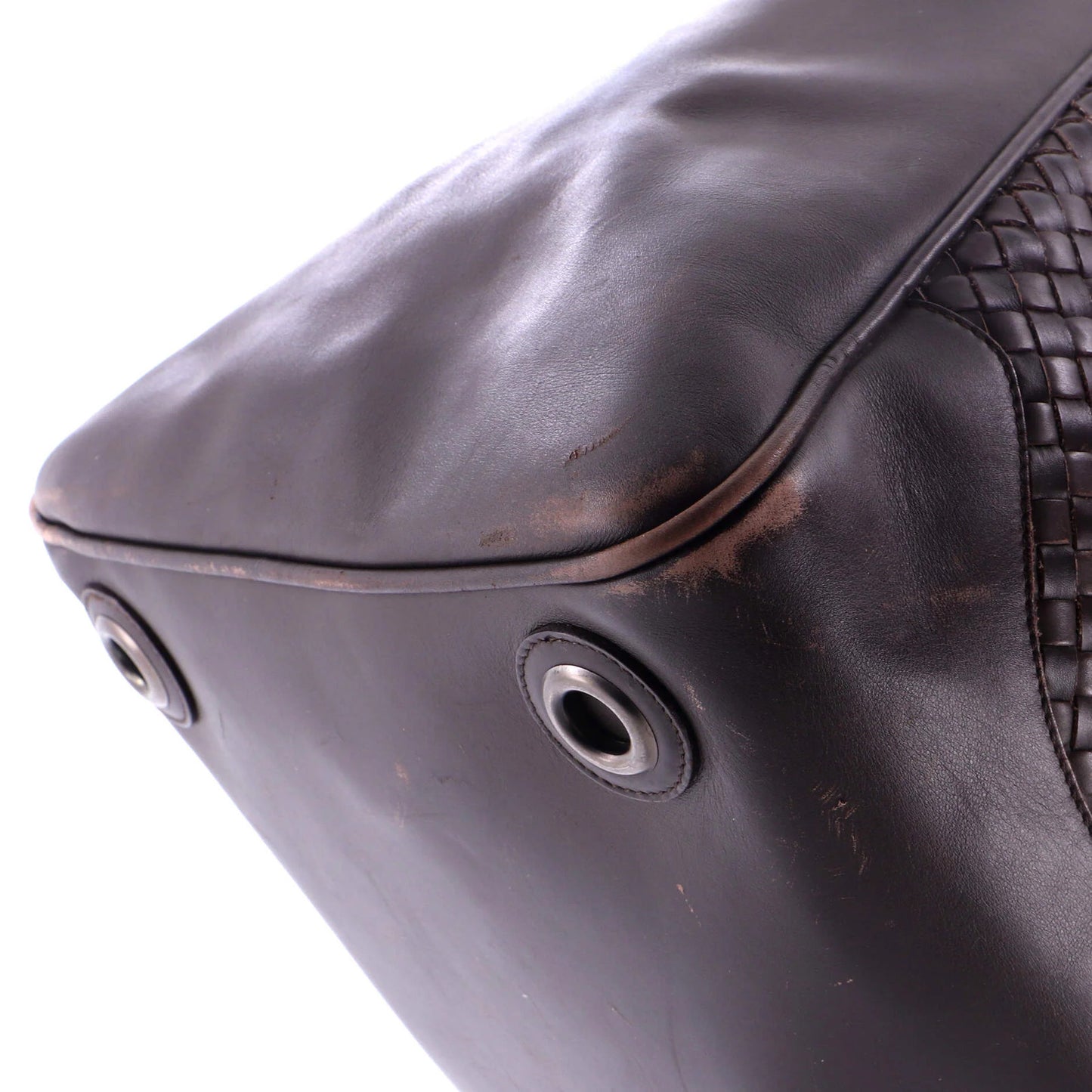 Bottega Veneta Convertible Zip Duffle Bag Intrecciato Leather Large