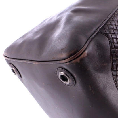 Bottega Veneta Convertible Zip Duffle Bag Intrecciato Leather Large