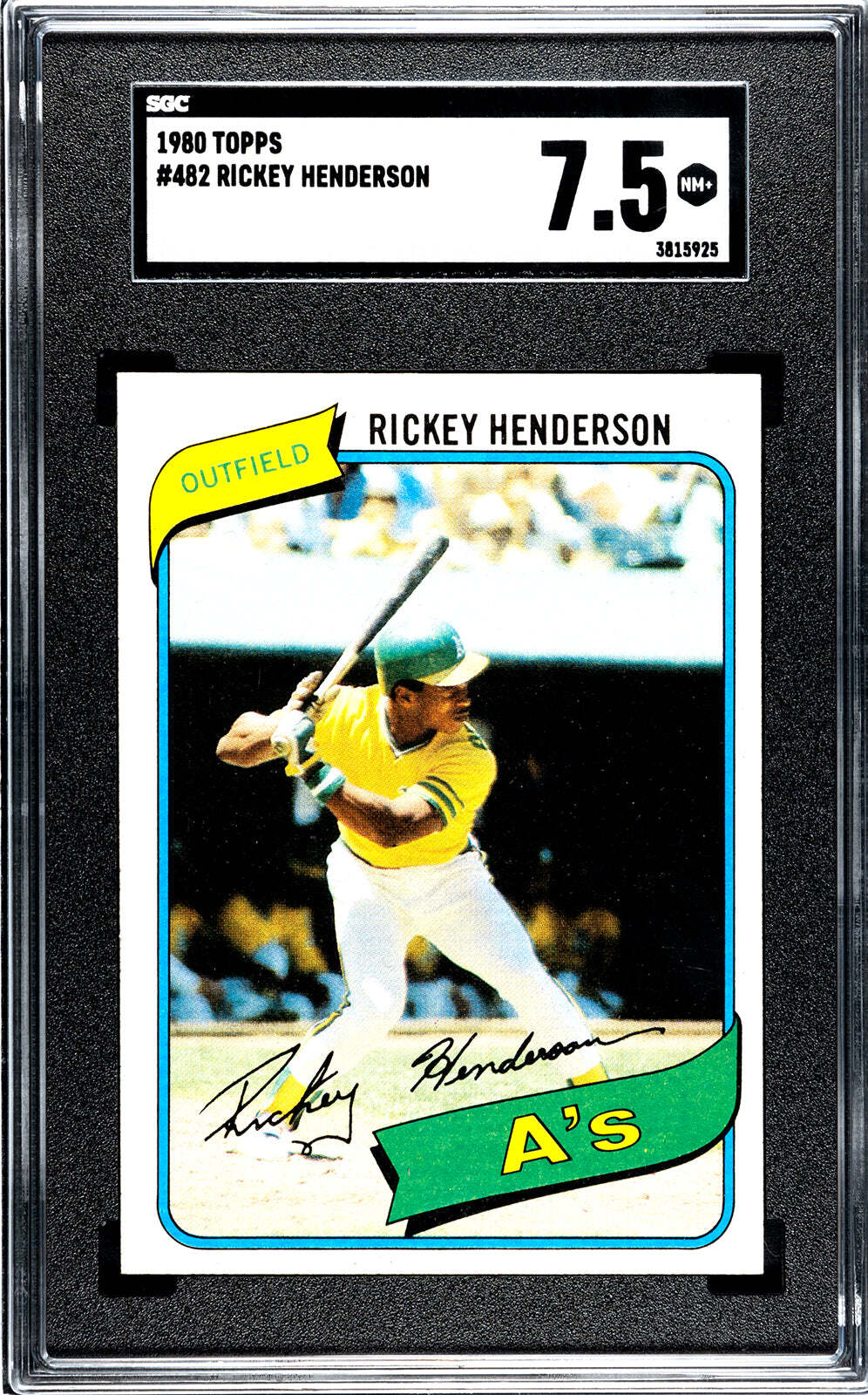 Rickey Henderson 1980 Topps #482 Sgc 7.5