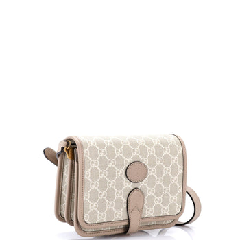 Gucci Interlocking G Patch Messenger Bag Gg Coated Canvas Mini