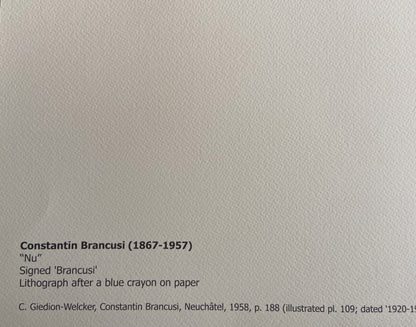 Constantin Brancusi ''Atelier'' Lithograph Coa