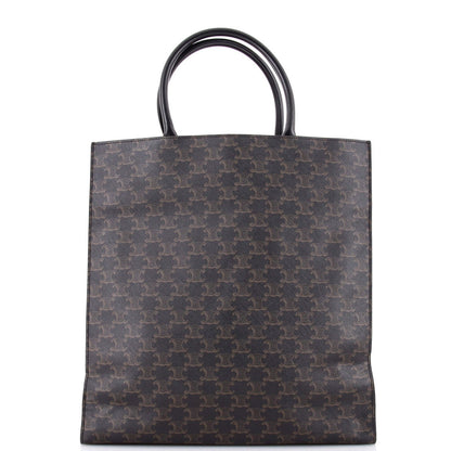 Celine Vertical Cabas Tote Triomphe Coated Canvas Large