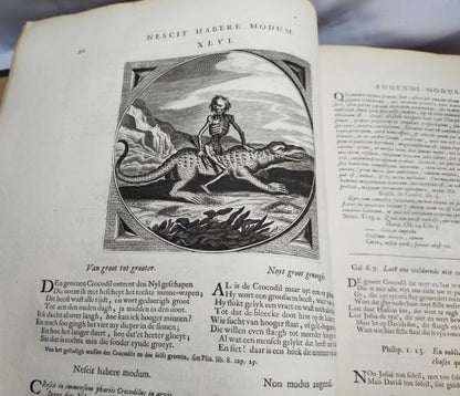 Jacob Cats Alle De Wercken 1700 Emblem Book Dutch Golden Age Folio Illustrated