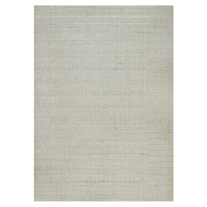 Rug 10'x14' Ivory Undyed Natural Wool Vertical Stripes Design Hand Loomed