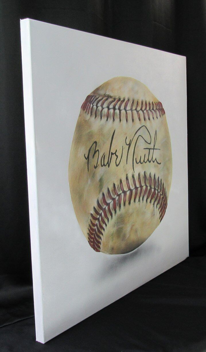 Babe Ruth Baseball 36X36 Original Painting Acrylic On Canvas   176779