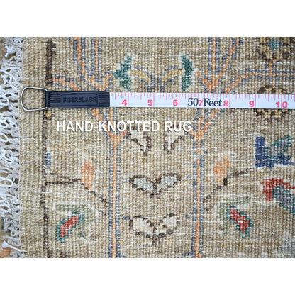 6'x6' Gray Hand Knotted Pure Wool Natural dyes Round Oriental Rug