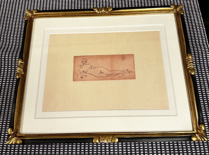 Amedeo Modigliani "Nue de Dos" Etching Frame