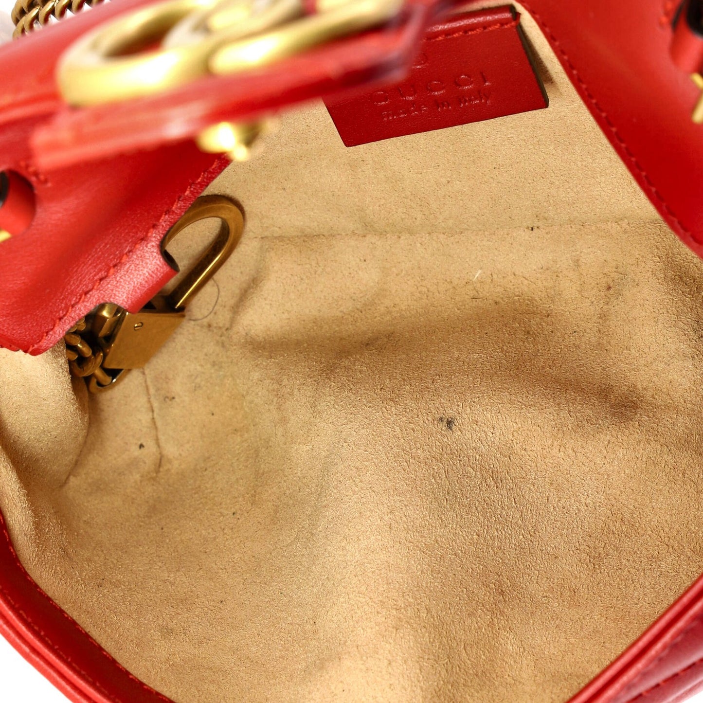 Gucci Gg Marmont Flap Bag Matelasse Leather Super Mini