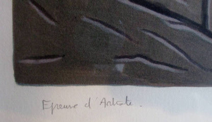 E.A. Man Ray "Sade" Lithograph Signed by