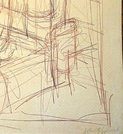 Alberto Giacometti Lithograph Coa -Original Numbered By Hand Signed