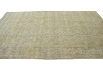 6X9 Ft Hand-Knotted Wool Chobi Peshawar Rug Muted