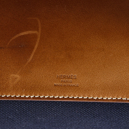 Hermes Odyssee Terre Duffle Bag Canvas With Leather