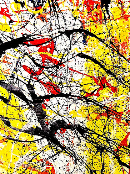 Jackson Pollock Action Painting Coa Signed Numbered In Pencil Limited Edition