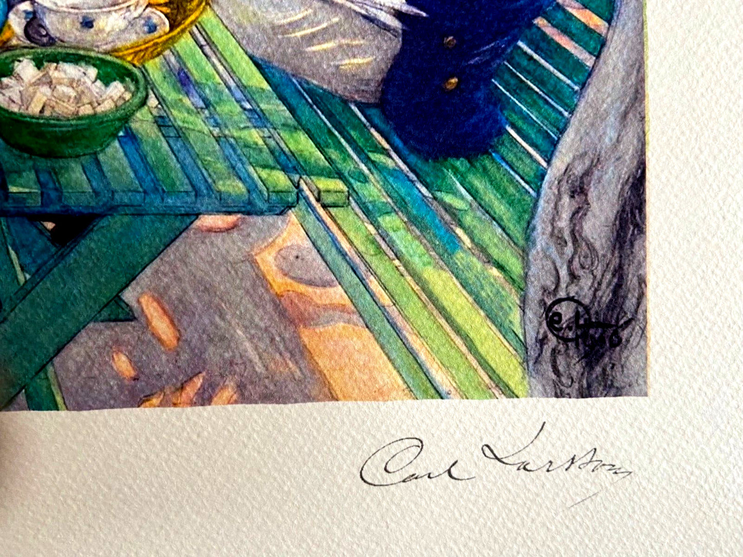 Carl Larsson Lithograph Coa Numbered Limited Stamp (Edvard Munch)