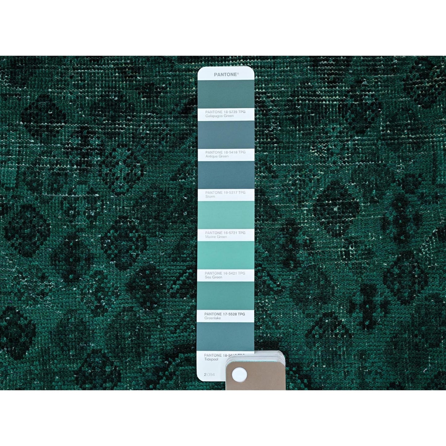 5'1"X7'10" Overdyed Green Vintage Zoroastrian Hand Knotted Pure Wool Rug