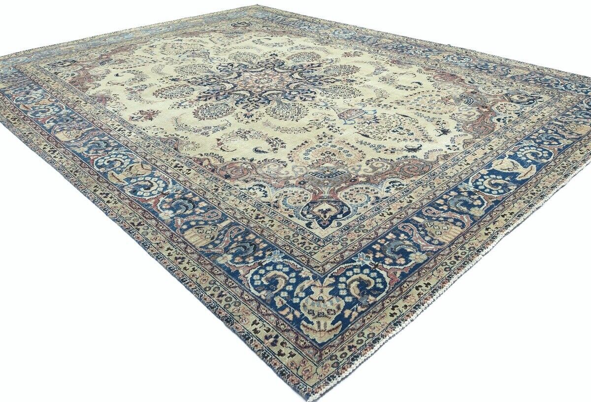 9'6X12'8 Ft Antique Distressed Stone-Washed