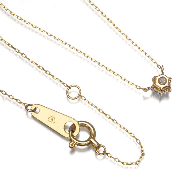 Vendome Necklace Diamond 0.15Ct Solitaire 18K 750 Yellow Gold